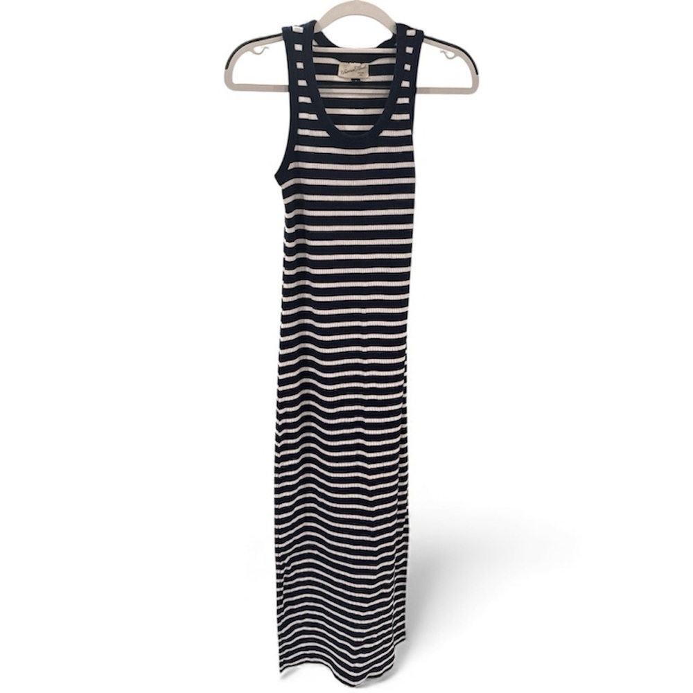 Universal Thread Navy and White Striped Maxi Dress